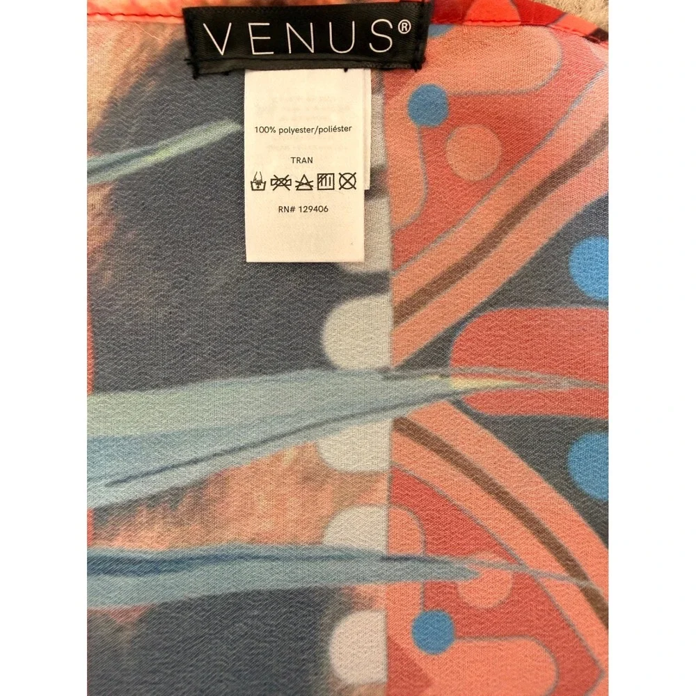 Venus Tropical Leopard Print Sarong Wrap Scarf Multicolor OS